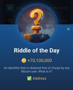 X Empire Riddle Of the Day for 28 August 2024