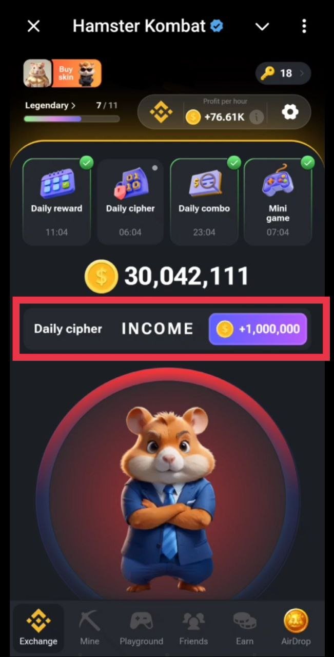 Hamster Kombat Daily Cipher